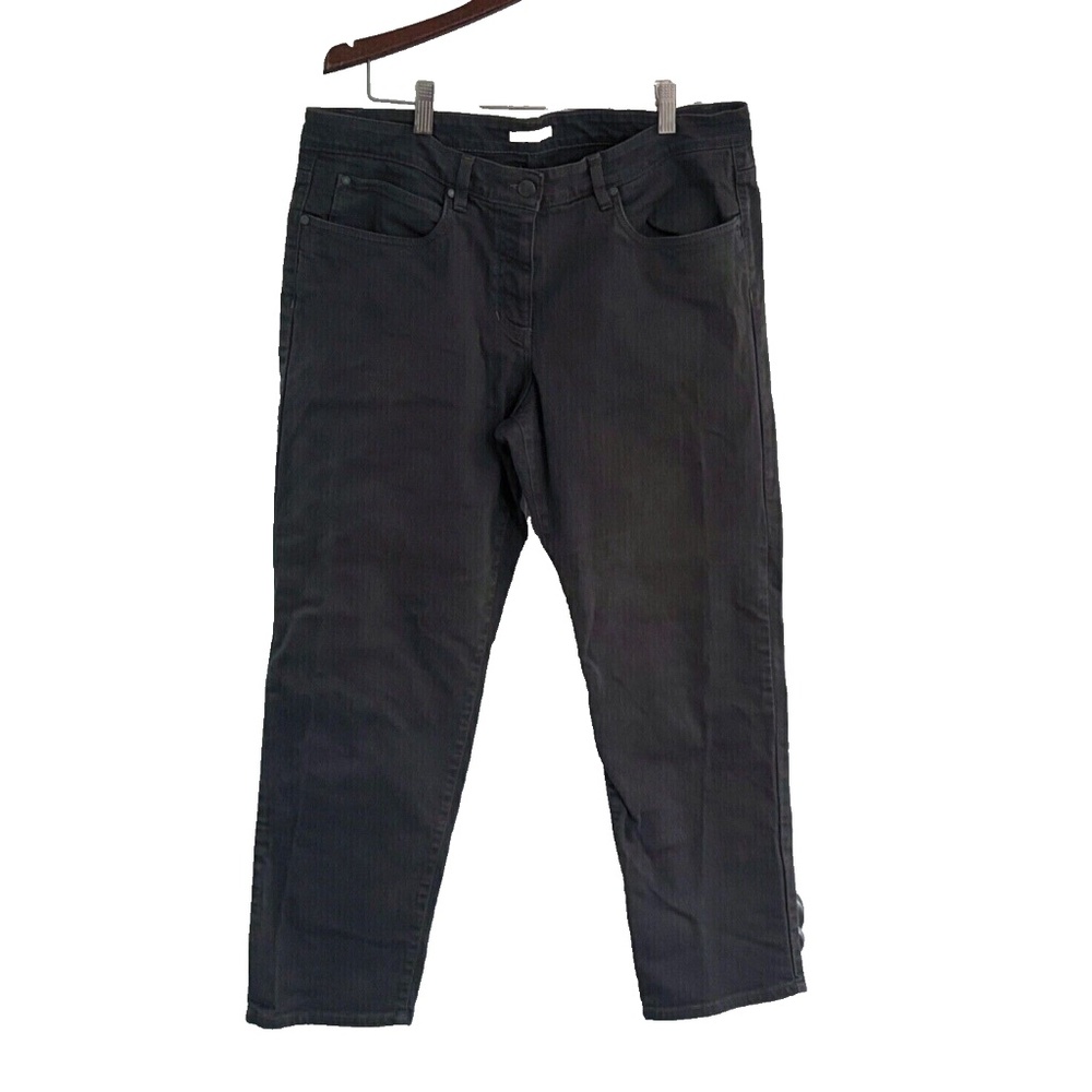 Eileen Fisher Women Organic Cotton Jeans Plus Size 14 Gray Straight Leg Pants
